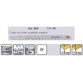 5 HOJAS CALAR C/SIN ASTILLAS 5516 T101BR CORTE INVERSO