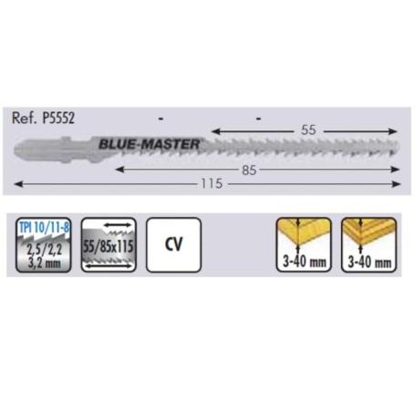 5 HOJAS CALAR MADERA C/FINO DOBLE P5552