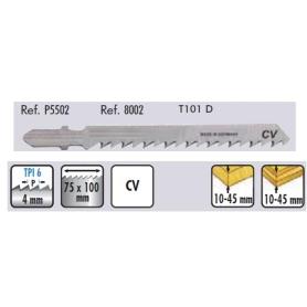 5 HOJAS CALAR MAD/PLAST/FINO 5502 T101D GROSOR 6-60. 6 DIENTES