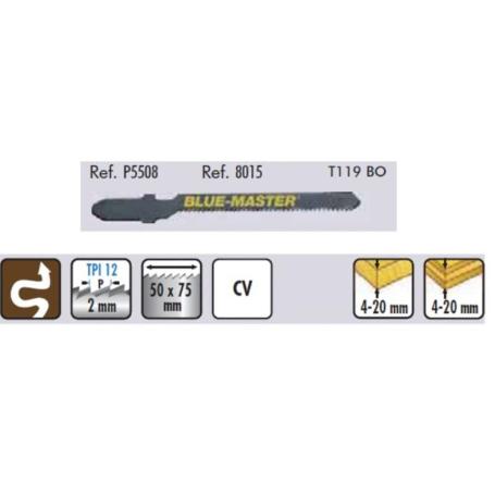 5 HOJA CALAR MAD/PLAST/CURVO 5508 T119BO