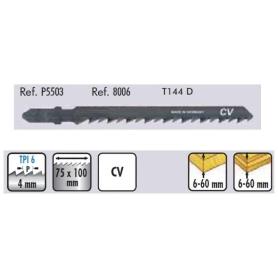 5 HOJAS CALAR MADERA C/BASTO 5503 T144D GROSOR 8-60. 6 DIENTES