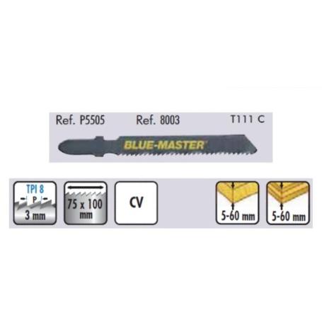 5 HOJAS CALAR MAD/PLAST/BASTO 5505 T111C GROSOR 5-60. 8 DIENTES