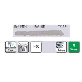 5 HOJAS CALAR CHAPA/ALUMINIO 5514 T118B METAL GRUESO(3-6) EN GENERAL.12 DIENTES