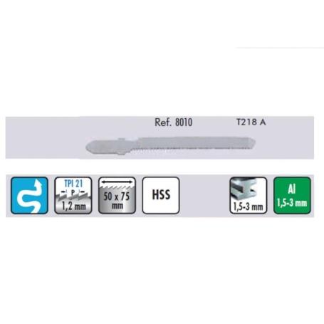 5 HOJA CALAR CHAPA/ALUM/CURVO 5513 T218A METAL FINO( 1.5-3) EN GENERAL.21 DIENTES