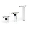 PATA ALUMINIO CROMADO VILLA C30 H180 CON TACO CON BASE SUPERIOR TRIANGULO (CAJA 4)