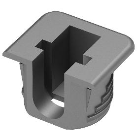 SOPORTE CAZOLETA FLIPPER. PLÁSTICO. GRIS. DIÁMETRO 15MM - ITALIANA FERRAMENTA