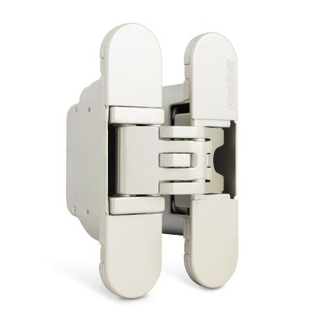 BISAGRA INVISIBLE KUBICA K6200 NIQUEL SATINADO   REGULACION 3D. 45KGS/BIS. 95X60MM.