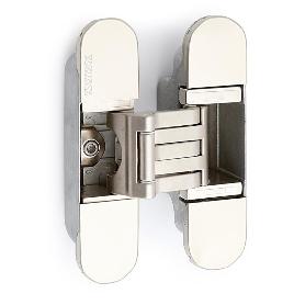 BISAGRA INVISIBLE KUBICA K6300 NIQUEL SATINADO, NEGRO ACABADO NIQUEL SATINAD