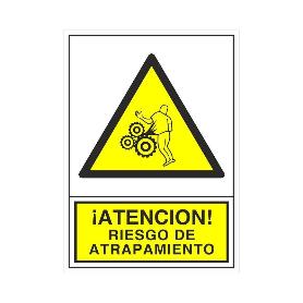 SEÑAL 399 PLAST.295X210R.ATRAPAMIENTO ­ATENCION! RIESGO DE ATRAPAMIENTO