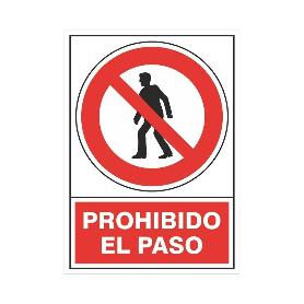SEÑAL 410 PLAST.295X210 PROHIB.EL PASO