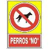 SEÑAL 421 PLAST.295X210 PERROS NO