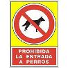 SEÑAL 489 ALUM.295X210 PR.ENT.PERROS PROHIBIDA LA ENTRADA DE PERROS