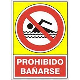 SEÑAL 560 ALUM.420X297PROHIBIDO BAÑARSE