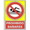 SEÑAL 560 ALUM.420X297PROHIBIDO BAÑARSE
