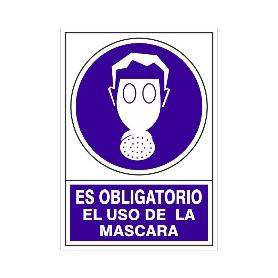 SEÑAL 606 ADHESIVA 105X74OBLI.USO MASC ES OBLIGATORIO EL USO DE MASCARILLA