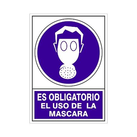 SEÑAL 606 ADHESIVA 105X74OBLI.USO MASC ES OBLIGATORIO EL USO DE MASCARILLA