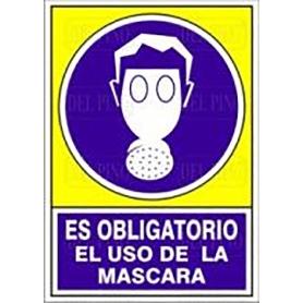 SEÑAL 606 PLAST.420X297 OBLI.USO MASC. ES OBLIGATORIO EL USO DE LA MASCARA