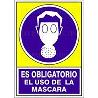 SEÑAL 606 PLAST.420X297 OBLI.USO MASC. ES OBLIGATORIO EL USO DE LA MASCARA