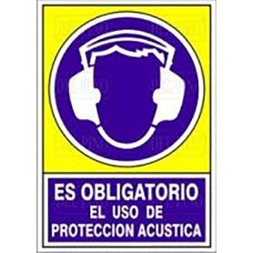 SEÑAL 607 PLAST.420X297OBL.USO P/ACUST ES OBLIGATORIO USO PROTECCION ACUSTICA