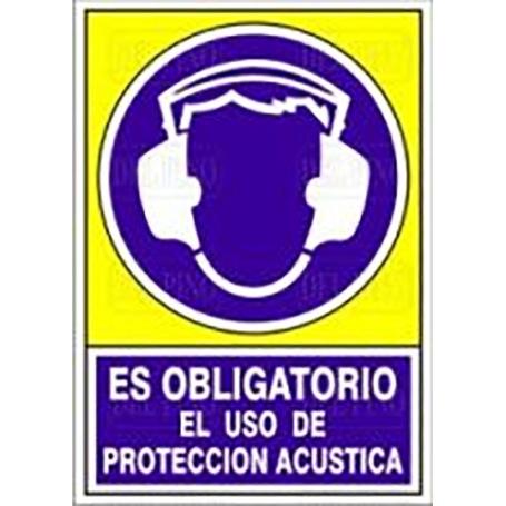 SEÑAL 607 PLAST.420X297OBL.USO P/ACUST ES OBLIGATORIO USO PROTECCION ACUSTICA