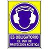 SEÑAL 607 PLAST.420X297OBL.USO P/ACUST ES OBLIGATORIO USO PROTECCION ACUSTICA