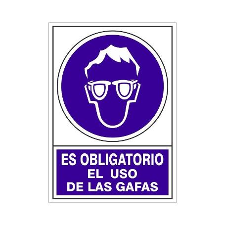 SEÑAL 610 PLAST.295X210 OBLI.USO GAFAS ES OBLIGATORIO EL USO DE LAS GAFAS