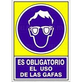 SEÑAL 610 PLAST.420X297 OBLI.USO GAFAS ES OBLIGATORIO EL USO DE LAS GAFAS