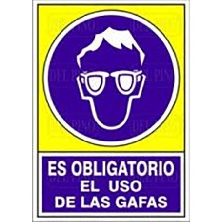SEÑAL 610 PLAST.420X297 OBLI.USO GAFAS ES OBLIGATORIO EL USO DE LAS GAFAS