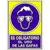 SEÑAL 610 PLAST.420X297 OBLI.USO GAFAS ES OBLIGATORIO EL USO DE LAS GAFAS