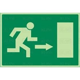 SEÑAL 961 PLAST.297X210 SALIDA DCHA.LUM. SALIDA DERECHA (PICTOGRAMA)