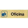 PLACA ALUMINIO ORO 150X45 OFICINA