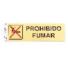 PLACA ALUM.ORO 150X45 PROHIBIDO FUMAR