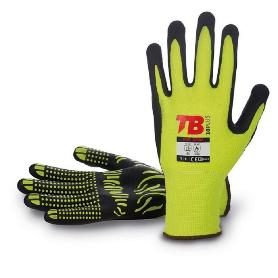 GUANTE ALGODON ELASTICO PALMA NITRILO FOAM 700F ZEBRA TALLA-9 T/GUANTE TALLA L-9 (CAJA 10)