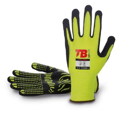 GUANTE ALGODON ELASTICO PALMA NITRILO FOAM 700F ZEBRA TALLA-9 T/GUANTE TALLA L-9 (CAJA 10)