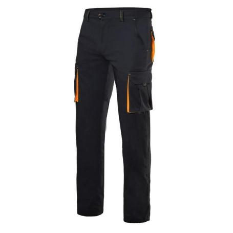 PANTALON STRETCH MULTIBOLSILLO BICOLOR ROPA BICOLOR NEGRO NARANJA TALLAJE TALLA 38