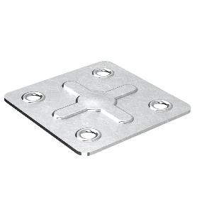 PLACA CUADRADAS FLORA 40-40 G.0,7MM ZINCADO