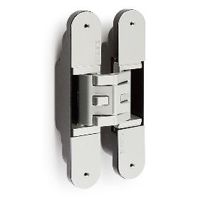 BISAGRA INVISIBLE KUBICA K5080 CROMO SATINADO  ZAMAK. PATENTADA. 80KGS/2B. (CAJA 12)