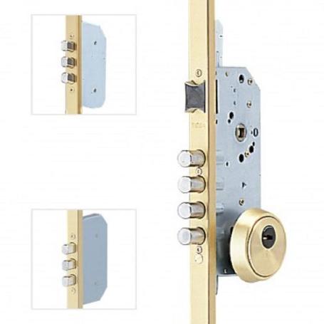CERRADURA SEG.TESA 3P TLB35SCLE ORO ENTRADA 50MM CERRADERO 40MM S/CILINDRO