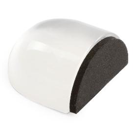 TOPE PUERTA ADH.METACRILATO OVALADO G/NEGRA 42X39X23MM B90170H