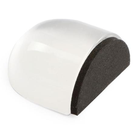 TOPE PUERTA ADH.METACRILATO OVALADO G/NEGRA 42X39X23MM B90170H