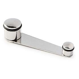 TOPE PUERTA DOBLE C/RETENEDOR INOX201  LARGO TOTAL 105MM. ENTRE EJES 85MM.