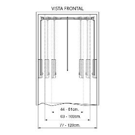 PERCHERO ABATIBLE SERVETTO 2004 COLOR MARRON EXT.PERCHERO 600-1000 MM (CAJA 6)