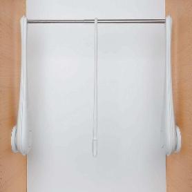 PERCHERO SERVETTO ONLY COLOR BLANCO-NIQUEL EXT.PERCHERO 730-1190 MM