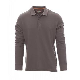 POLO PIQUE MANGA LARGA CUELLO CANALÉ VARIOS COLORES TALLA S-XXL COLOR ROPA GRIS CLARO TALLA M