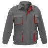 CAZADORA MULTIBOLSILLO BICOLOR TALLA 48-66 ROPA BICOLOR GRIS ROJO TALLAJE TALLA 50