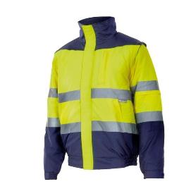 CAZADORA ALTA VISIBILIDAD BICOLOR MARINO/AMARILLO FLUOR TALLA S-XXL ALTA VISIBILID AMRILLO MARINO TALLA M