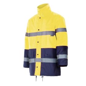 PARKA ALTA VISIBILIDAD BICOLOR MARINO/AMARILLO FLUOR TALLA S-XXL ALTA VISIBILID AMRILLO MARINO TALLA S