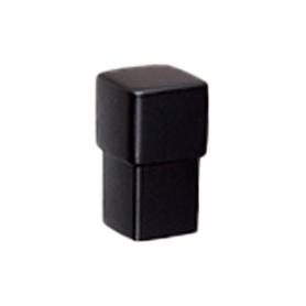 POMO ZAMAK BOXX 15X15 H25 ACABADO NEGRO MATE DIST. AGUJERO CUAD. 15X15 (CAJA 25)