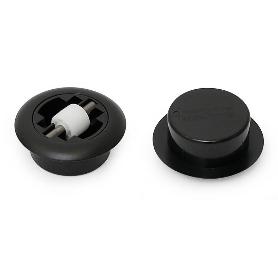 RODILLO FIJO RIDA D54-40 PLÁSTICO NEGRO  ARO Ø15 PLAST., CARGA 50KG RUEDA