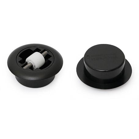 RODILLO FIJO RIDA D54-40 PLÁSTICO NEGRO  ARO Ø15 PLAST., CARGA 50KG RUEDA